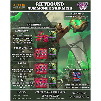 RIFTBOUND: SUMMONER SKIRMISH 30 DE AGOSTO VENDETTA