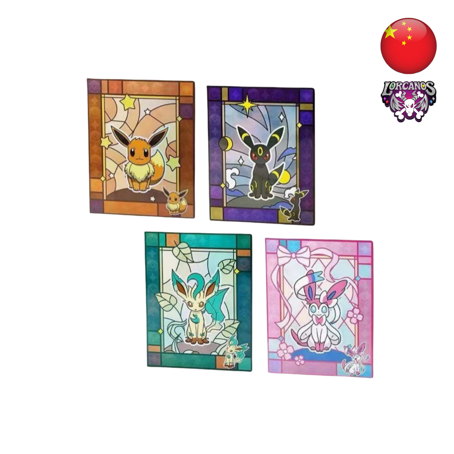 Pokémon TCG – Álbum Gem Pack Vol. 2 – Eevee / Leafeon / Umbreon / Sylveon